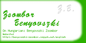 zsombor benyovszki business card